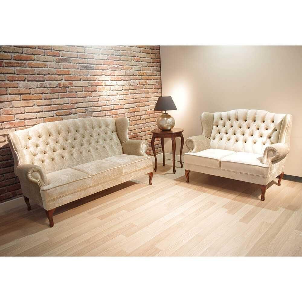 Julietta- pikowana sofa dwuosobowa i trzyosobowa, klasyczna, do salonu, wygodna, drewniana, jasna, skorzana, ciemna, na wymiar, dobrodzien, katowice, gliwice