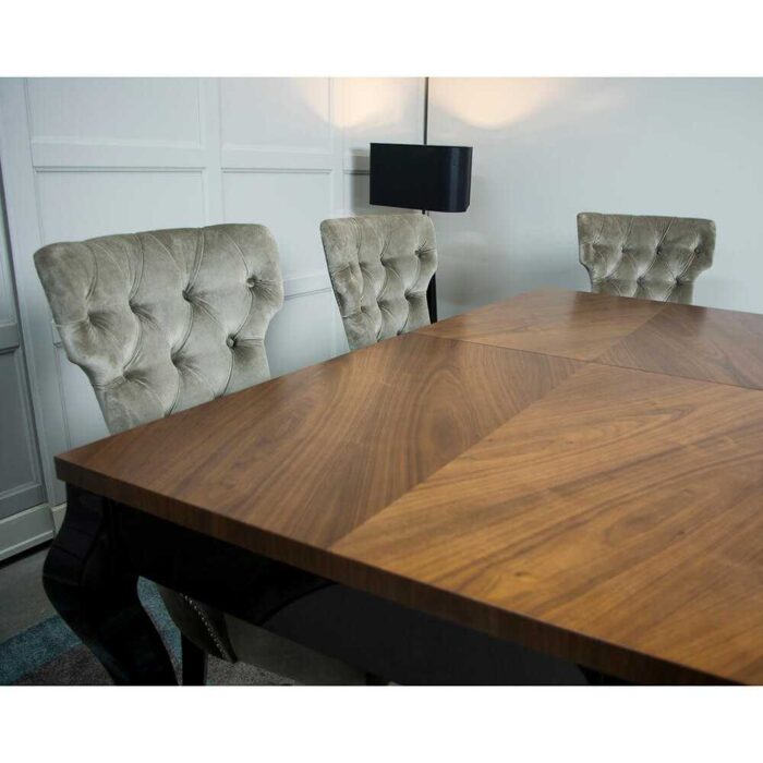 drewniany stół glamour