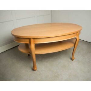 owalny stolik kawowy z półką- DA VINCI