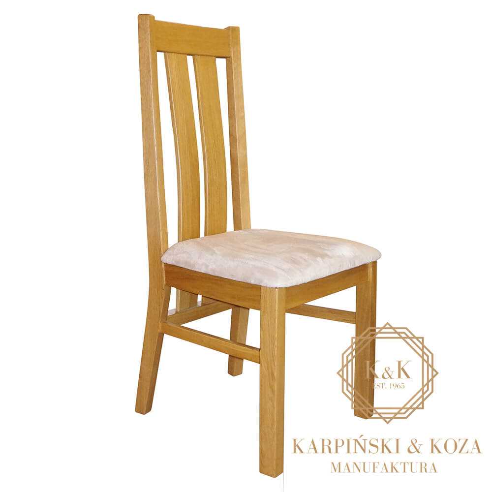 nowoczesne krzesło NOMI z drewnianym oparciem
