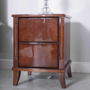 drewniana szafka nocna, klasyczna, wąska