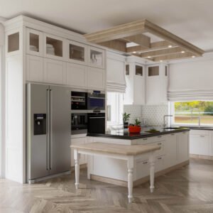 Kuchnia w stylu angielskim z dużą wyspą