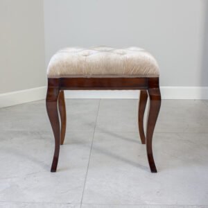 pufa glamour- ecri z przetarciami- na wymiar- 50 cm