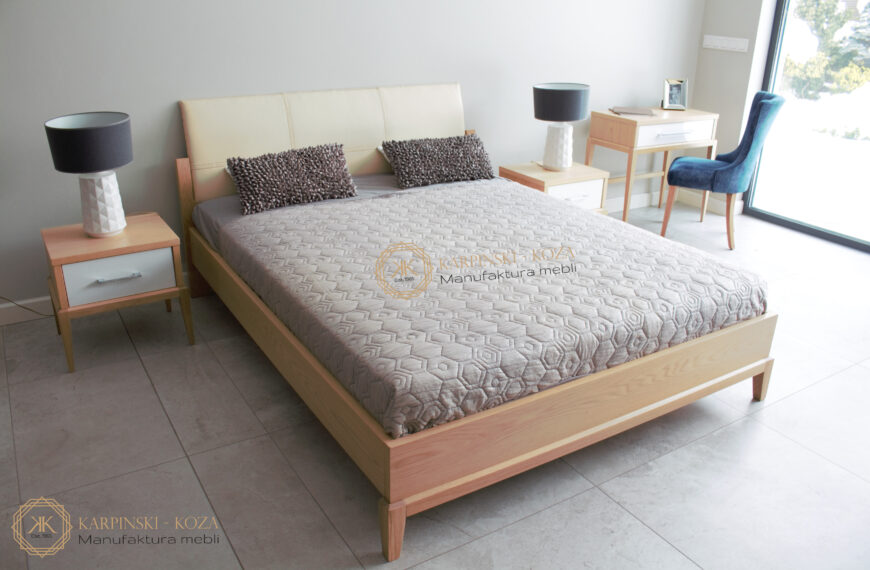 łóżko Evios lite drewniane na wymiar w różnych gatunkach drewna .