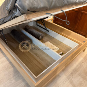 łóżko Evios lite drewniane na wymiar w różnych gatunkach drewna .